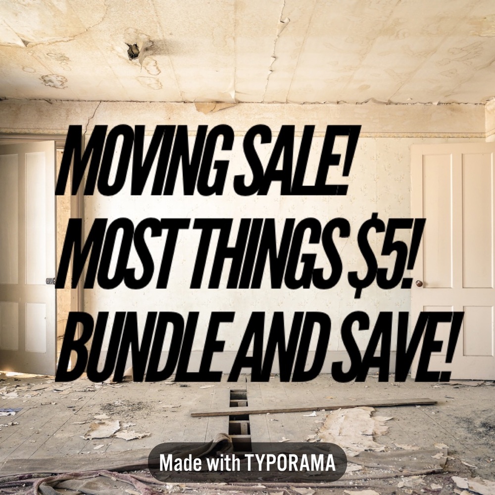 Closet clear-out time.